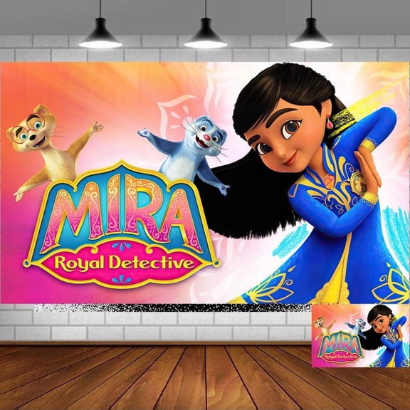 Mira royal detective Backdrop Banner Party Supplies Poster Movie Theme Background for Photography Birthday Decorations