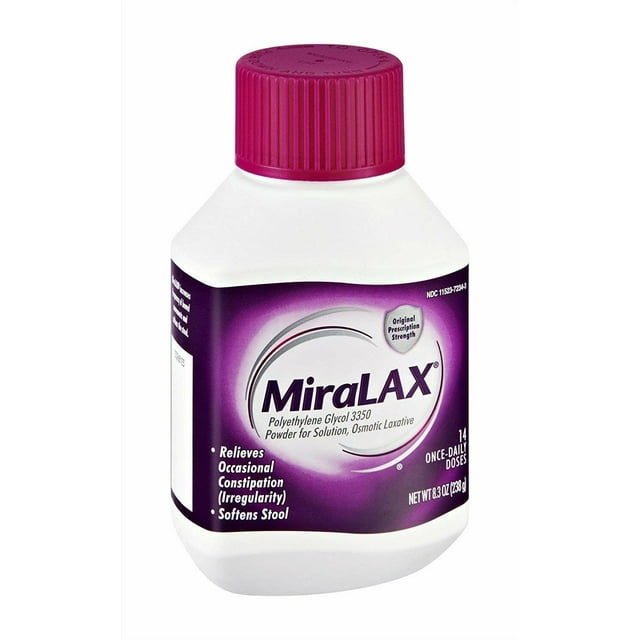 MiraLAX Laxative Powder For Gentle Constipation Relief, 14 Doses, 8.3
