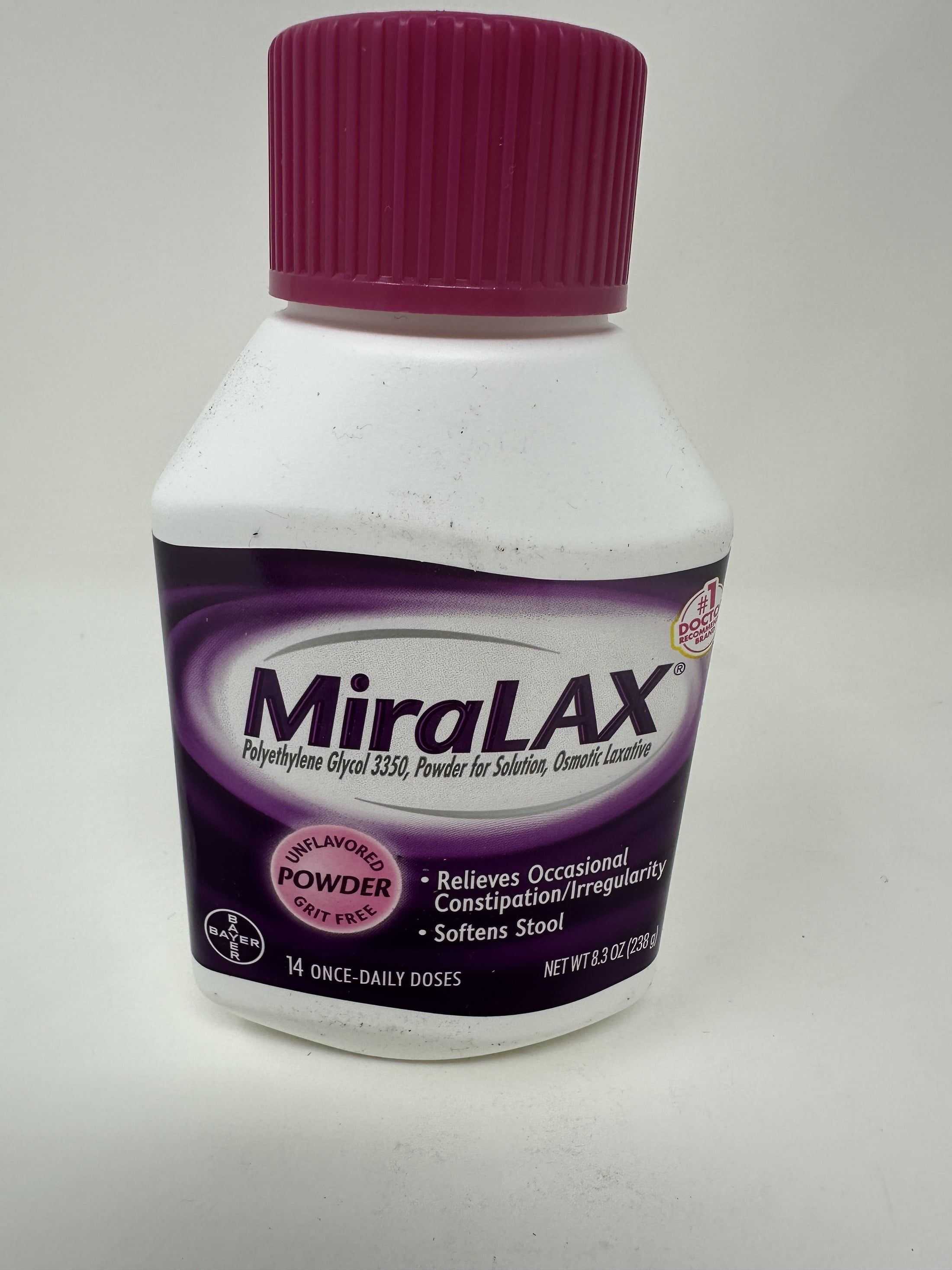 MiraLAX Laxative Powder For Gentle Constipation Relief, 14 Doses, 8.3 ...
