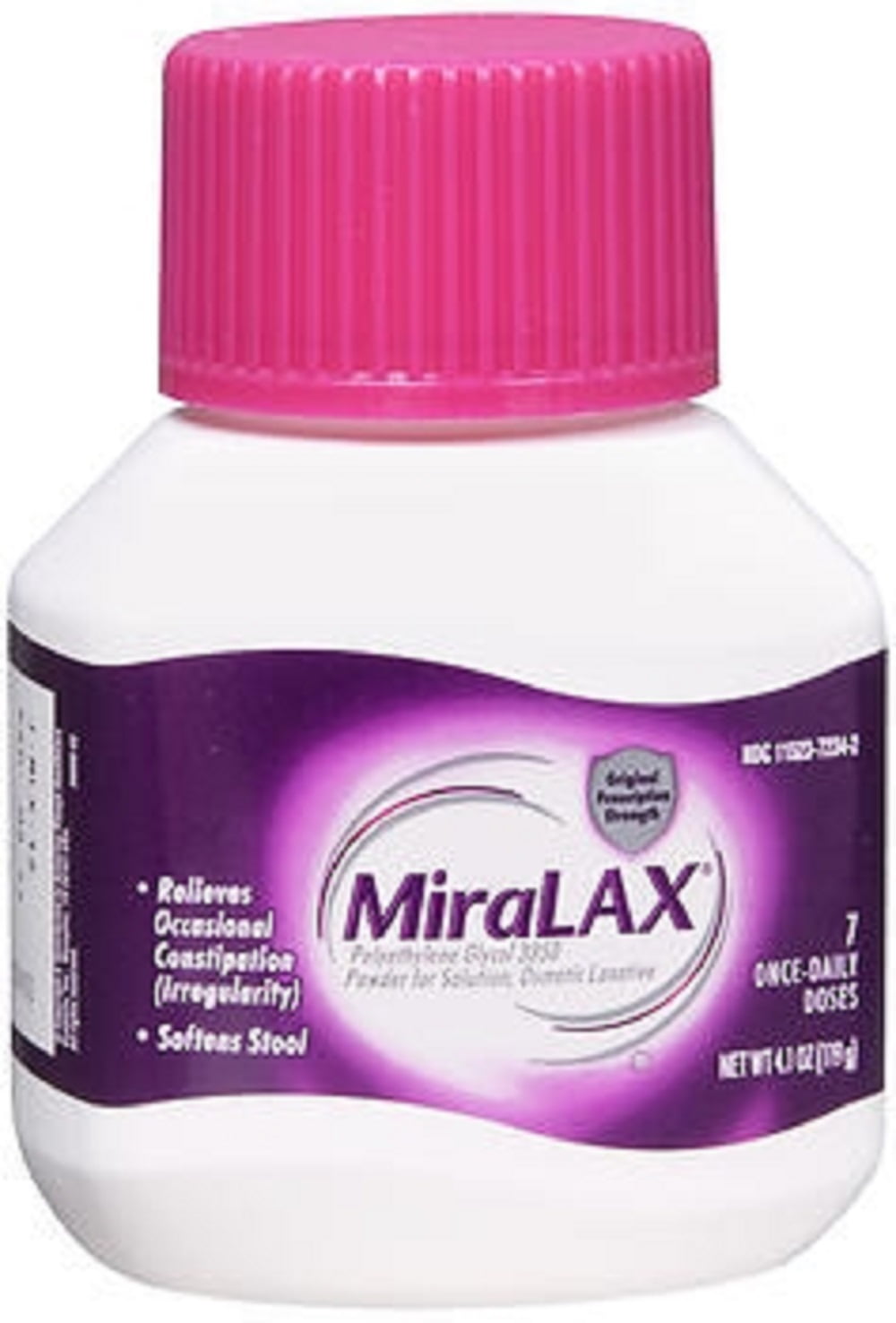 MiraLAX Laxative Unflavored Powder 4.1 oz. 17 Gram Strength