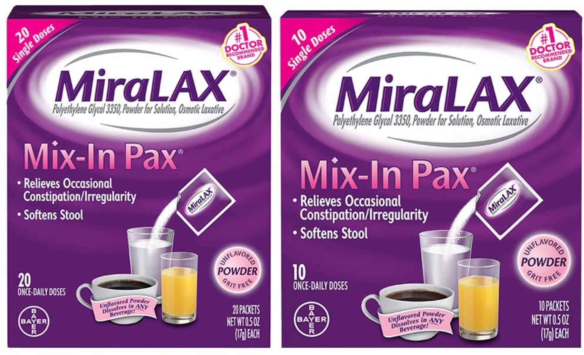 MiraLAX Sachet Bundle 10 + 20 1 ea (Pack of 3)