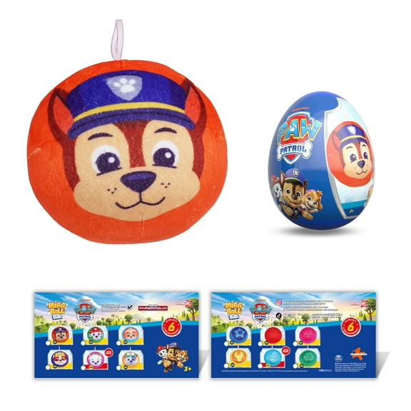 Miraball Bibi Paw Patrol - Surprise Egg Capsule with Memory Foam Expandable Plush Toy – 3.7" (9.5cm) Soft Collectible with Hidden Surprises – Fun Gift for Kids, Parties, Holidays, Stocking Stuffers