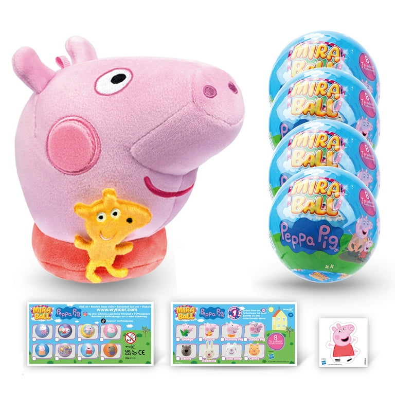 WYNCOR Peppa Pig Plush MiraBall 4pk, Stuffed Animal Collectible