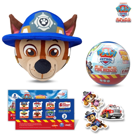 Miraball Surprises Paw Patrol - Blind Capsule Toy with Expandable Memory Foam Plush & Stickers - Fun Mystery Plush Ball for Kids Collecting, Birthday Gifts, Party Favors & Classroom Rewards