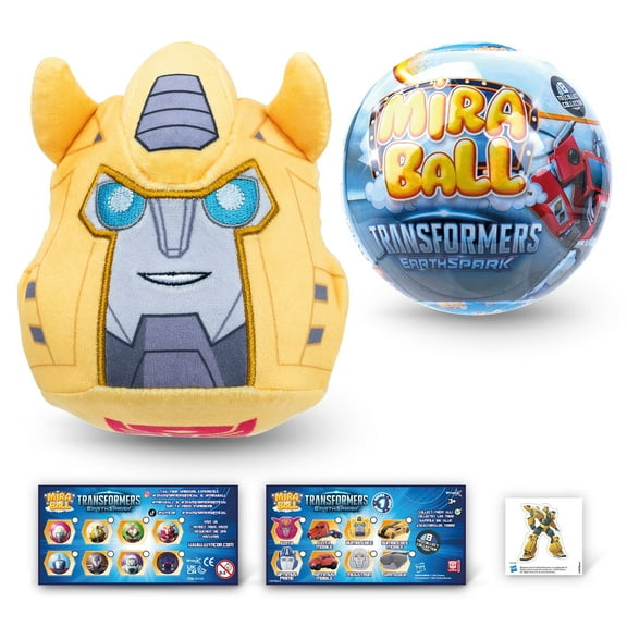 Transformers Plush MiraBall Mystery Ball with Stickers & Fidget Toys - Plushies Blind Box Cute Figures, Stuffed Animal Collectible Toys, Gifts, Prizes for Kids, Ages 3+ (1-Pack)