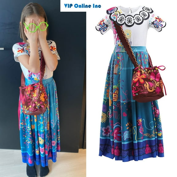 Mirabel Dress for Girls Cartoon Style Dress Costumes with bag Outfit