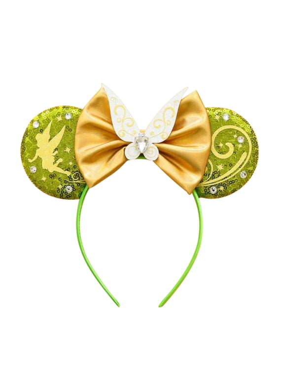 Mirabel Isabela Mouse Ears Bow Headband Minnie Ear Headband Cosplay Halloween Costume Glitter Princess Dress Up