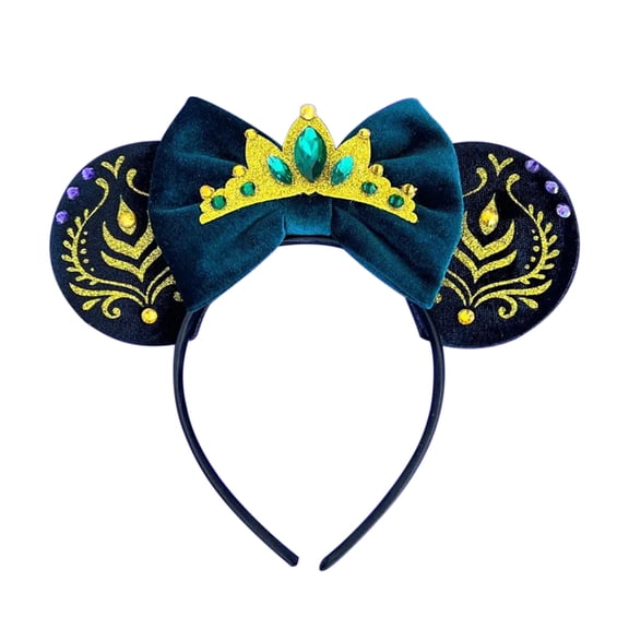 Mirabel Isabela Mouse Ears Bow Headband Minnie Ear Headband Cosplay Halloween Costume Glitter Princess Dress Up for Girls Women