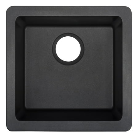 17" Totten Granite Composite Undermount Prep Sink - Black