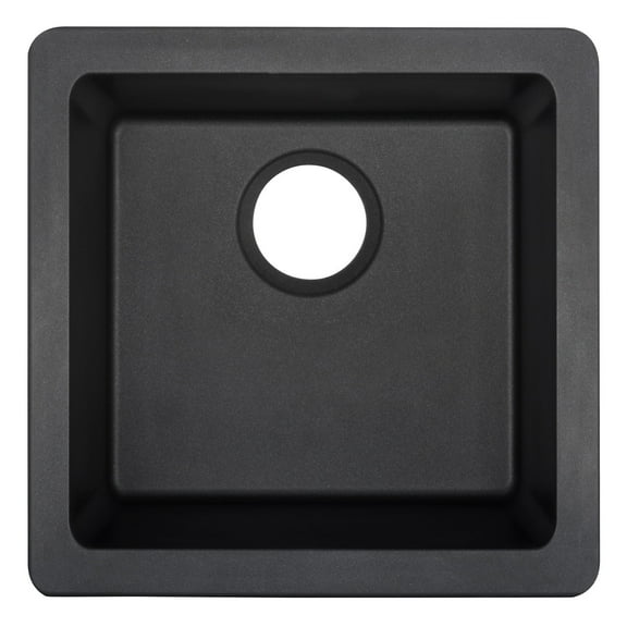 17" Totten Granite Composite Undermount Prep Sink - Black
