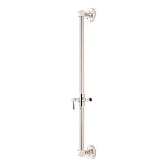 Signature Hardware SHSB3010PN Custom Showering 30 in. Traditional Slide Bar in Polished Nickel