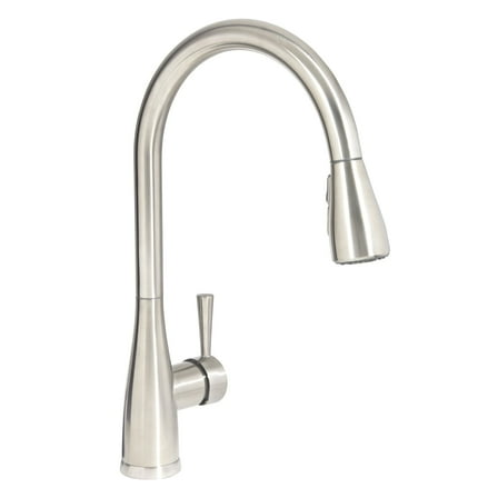 Mirabelle by Signature Hardware MIRXCCA100 Stainless Steel Calverton Pullout Spray Kitchen Faucet