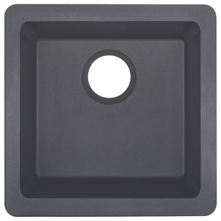 Mirabelle by Signature Hardware MIRGR1B1616 Totten Composite 16.5" Square Dual Mount Bar Sink