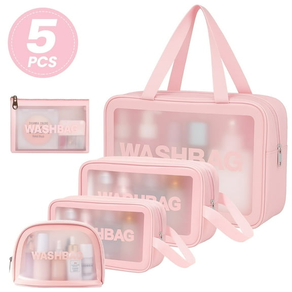 MiracDan Clear Travel Makeup Bag Organizer Waterproof Toiletry Bag Cosmetic Bag Storage Bags Set for Women