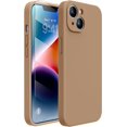 thumbnail image 1 of Miracase Designed for iPhone 14 Plus Case with Screen Protector,[Upgraded Enhanced Camera Protection],Shockproof Liquid Silicone Case with Microfiber Lining,6.7 inch(Chocolate), 1 of 14