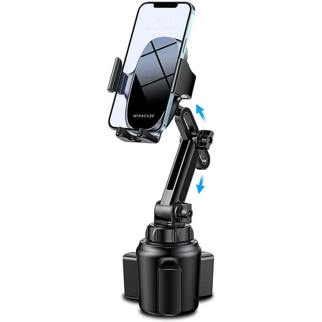 Miracase [Upgraded Version Cup Phone Holder for Car, Universal Adjustable Long Neck Car Phone Mount Cradle Friendly Compatible with iPhone Samsung Google and All 4.0-7.0 inches Smartphones