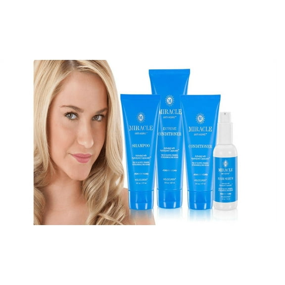 Miracle Anti-Aging Hair Care 4 pack incl Shampoo, 2 conditioners + Leave in Hair & Scalp Serum