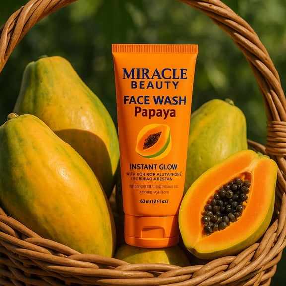 Miracle Beauty Papaya Daily Routine Dark Spots, Pigmentation, Blackheads, Acne & pimple Face Wash & Cleanser