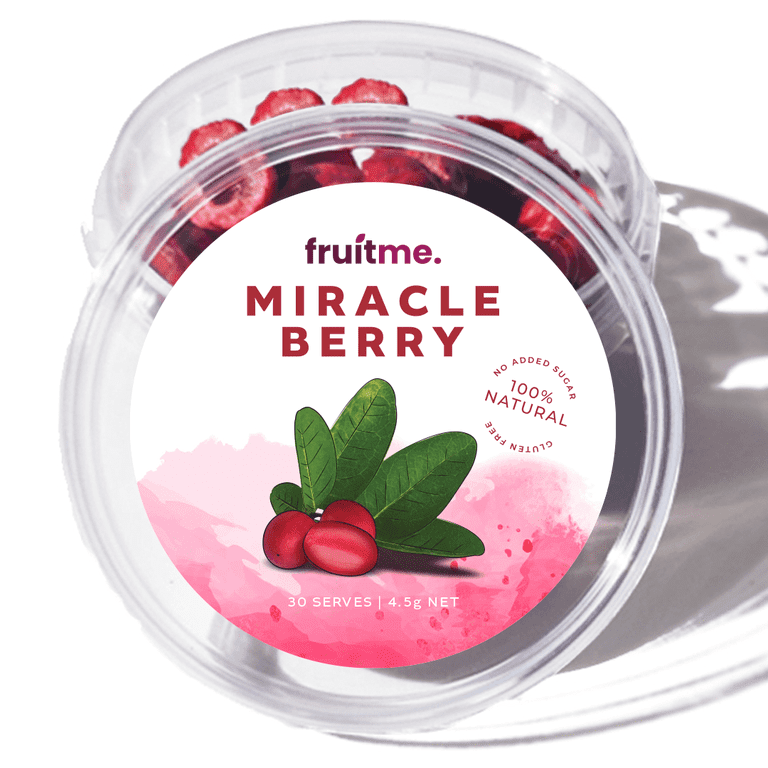 Fruit Me Miracle Berry Whole Fruit 30 Gently Dried Seedless Halves