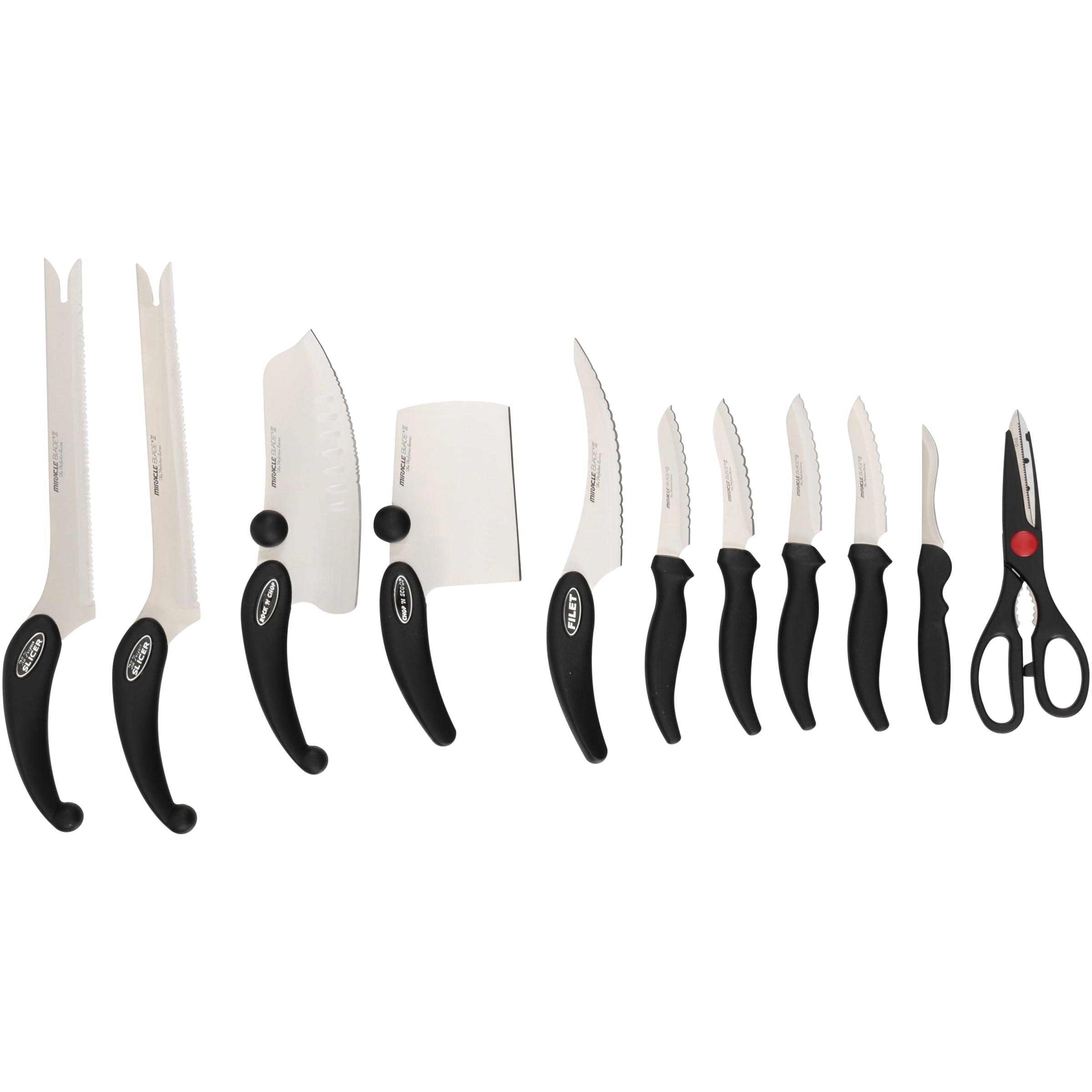 Miracle Blade 11 Piece Knife Set w/Recipe Guide 
