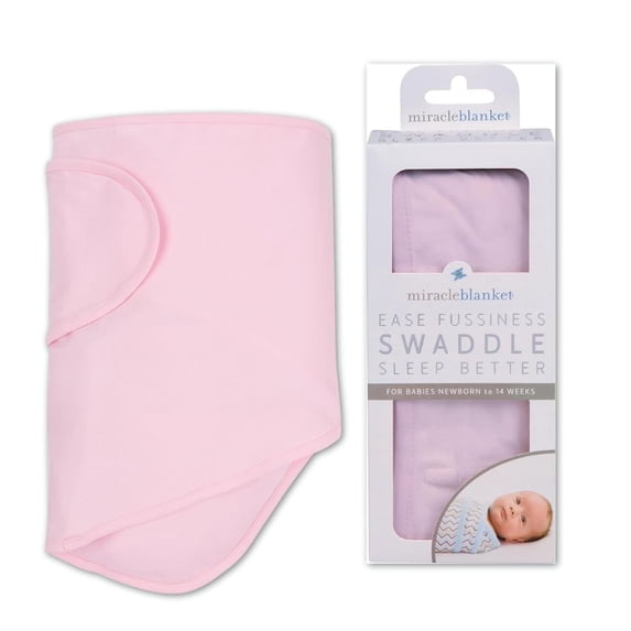 Miracle Blanket Swaddle Wrap - Boy, Girl, or Neutral Receiving Baby Blanket - Soft, Wearable Sleep Sack Essential for Newborns and Infants (Garden Pink)