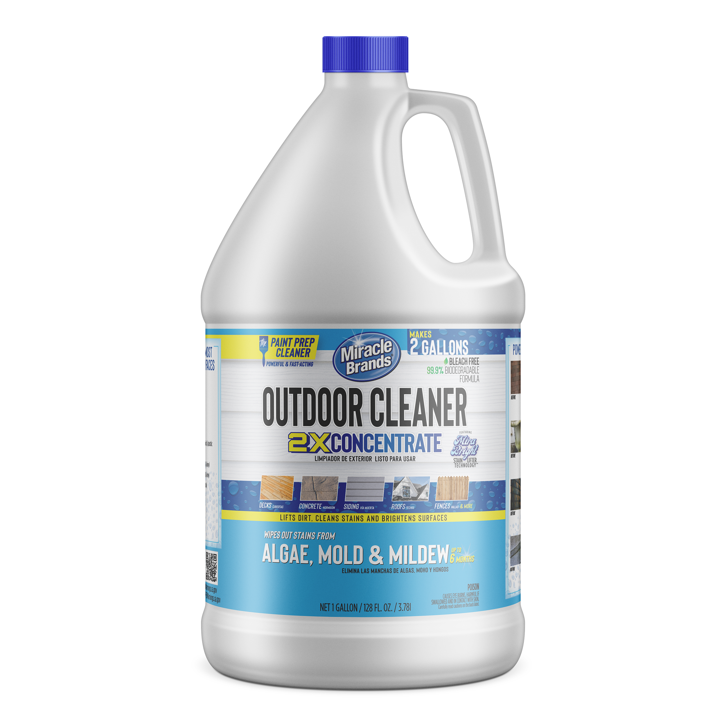 Miracle Brands Outdoor Cleaner 2x Concentrate for Algae, Mold, and Mildew 1 Gallon - image 1 of 8