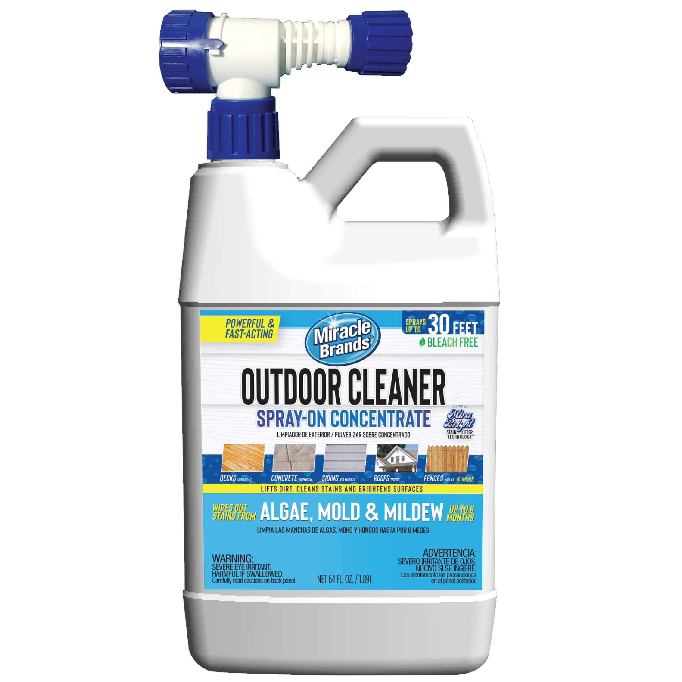 Miracle Brands Outdoor Cleaner Spray On Concentrate for Algae, Mold and Mildew, 64 oz - image 1 of 10