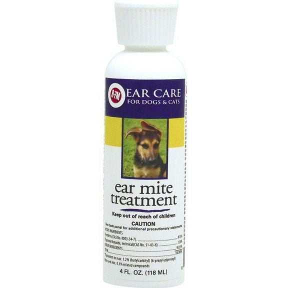 Miracle Care Ear Mite Treatment for Dogs and Cats [Dog, Eye & Ear Treatments] 4 oz
