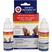 Miracle Care Ear Mite Treatment Kit for Dogs, 1 fl oz Bottle, 2 Count