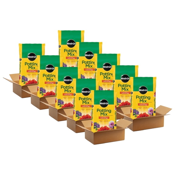 Miracle-Gro 10 Pack Potting Mix for Container Plants, Flowers and Vegetables, 2 Cu Ft