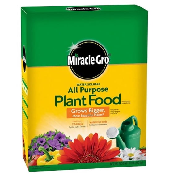 Miracle-Gro 1001193 Indoor & Outdoor Water Soluble All-Purpose Plant Food 10 lb.