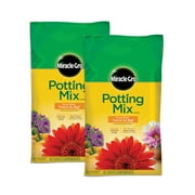 Miracle-Gro Potting Mix 16 qt., 2-Pack, Feeds Up to 6 Months, For Use In Containers