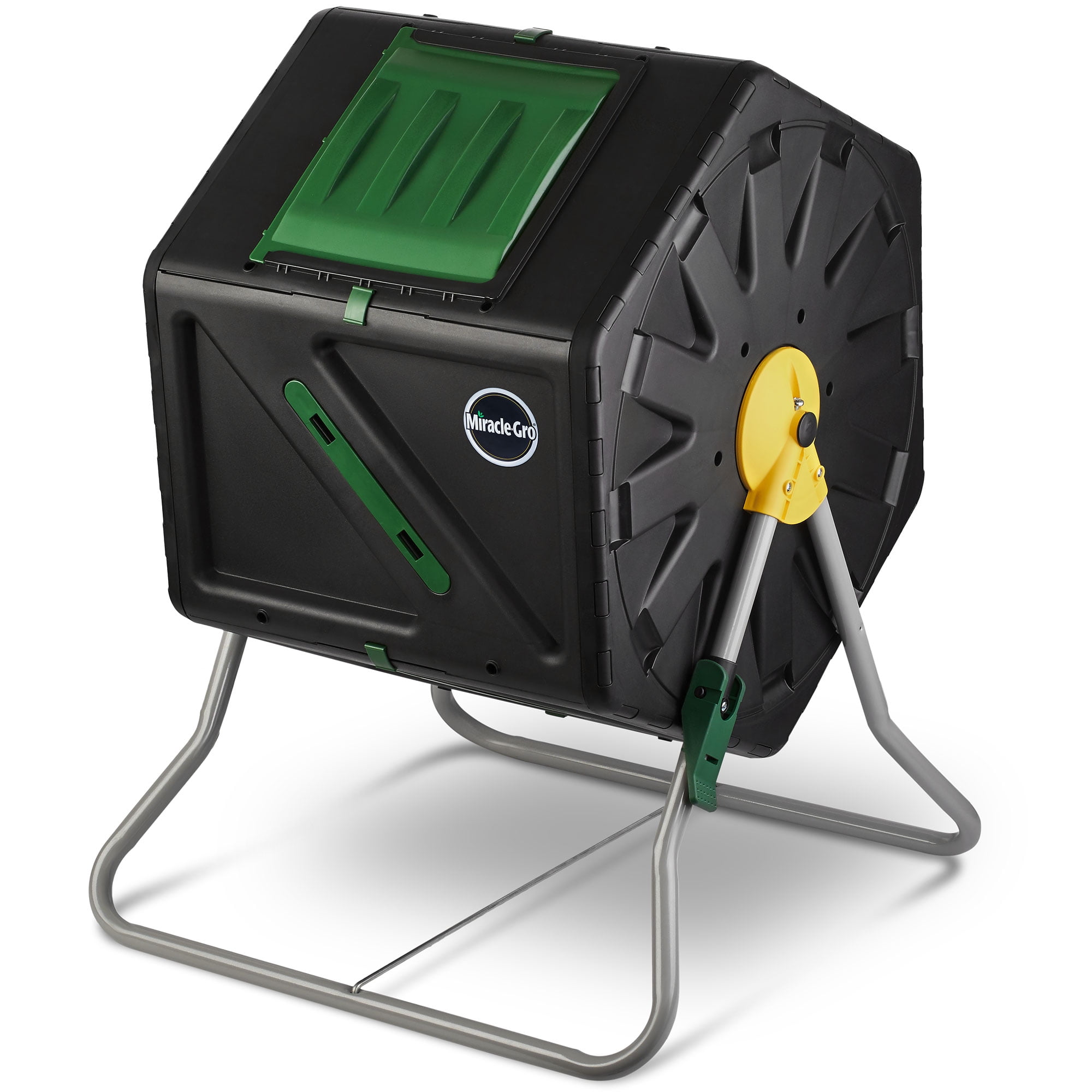 Miracle-Gro 27.7 Gal Black and Green Tumbling Composter