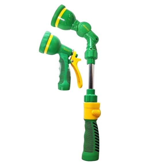 Miracle-Gro Watering Tool Kit – Includes 17 in. 6-Pattern Garden Hose Wand & 9-Pattern Heavy-Duty Spray Nozzle