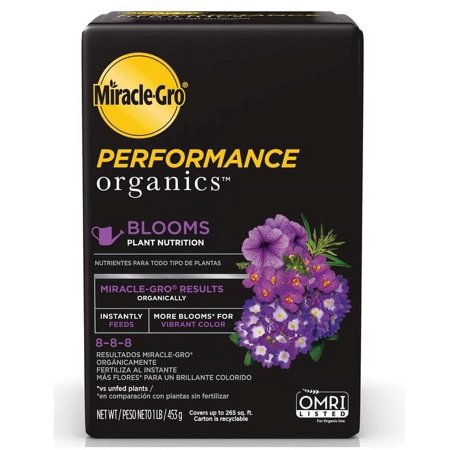 Miracle-Gro 3005410 Performance Organics Bloom Plant Food, 1 Lbs