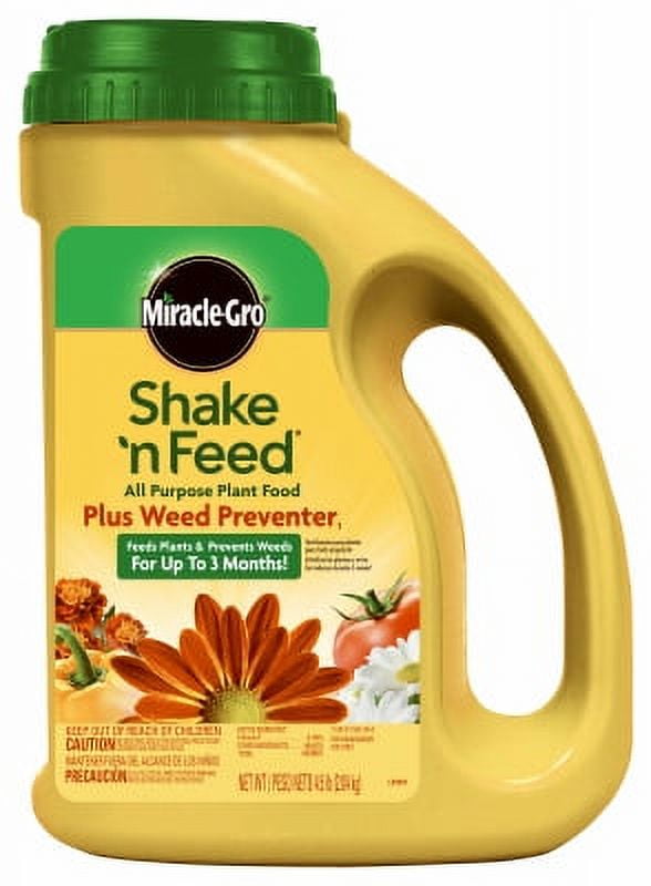 Miracle Gro 4.5 LB Shake N Feed All Purpose Plus Weed Preventer Fee, Each