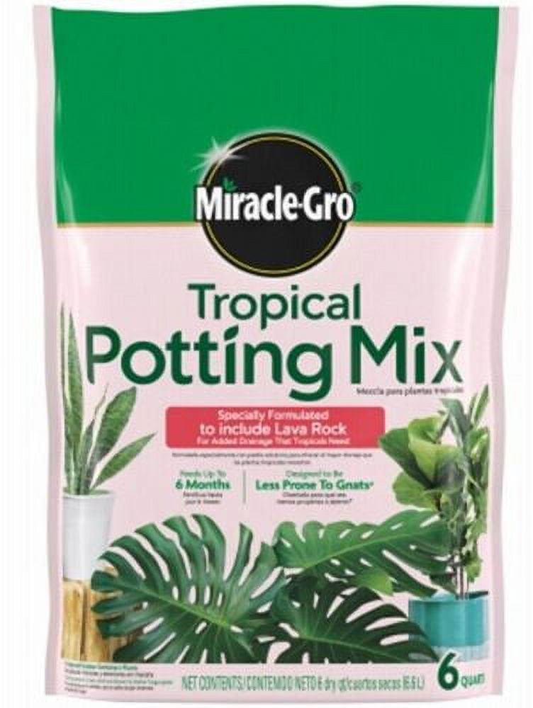 Miracle-Gro Tropical Potting Mix with Lava Rock, 6 qt
