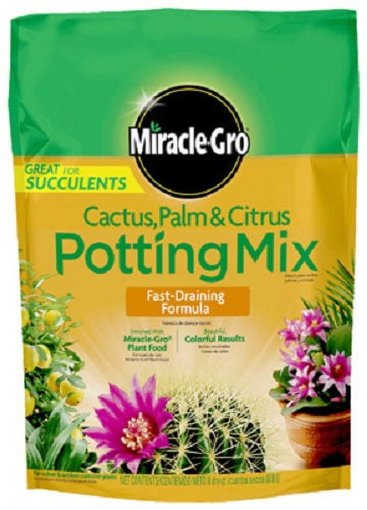 Miracle Gro 72078430 8 Quart Bag Of Cactus Palm & Citrus Potting Soil