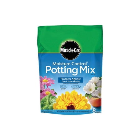 Miracle-Gro 75578300 Potting Soil, 8 qt Coverage Area