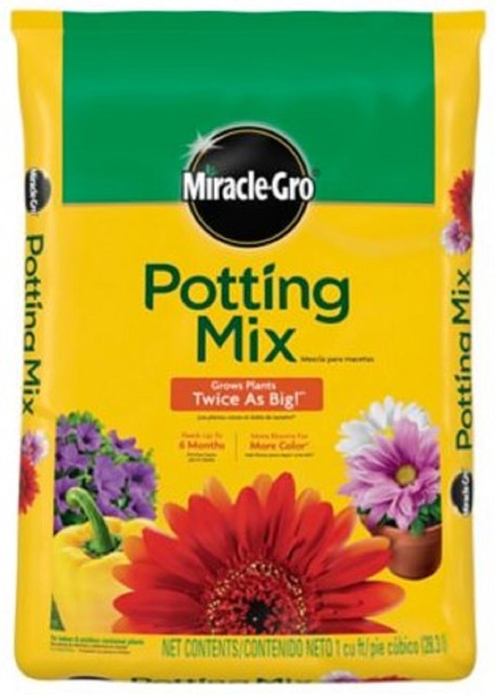 Miracle-Gro Soil for Indoor and Outdoor Plants, Potting Mix 1 cu. ft -  Walmart.com
