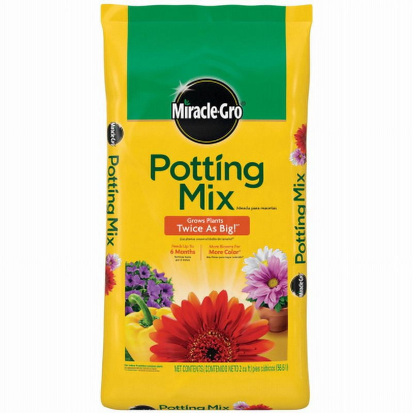 Miracle-Gro 75652301 Potting Mix, 2 cu-ft Bag