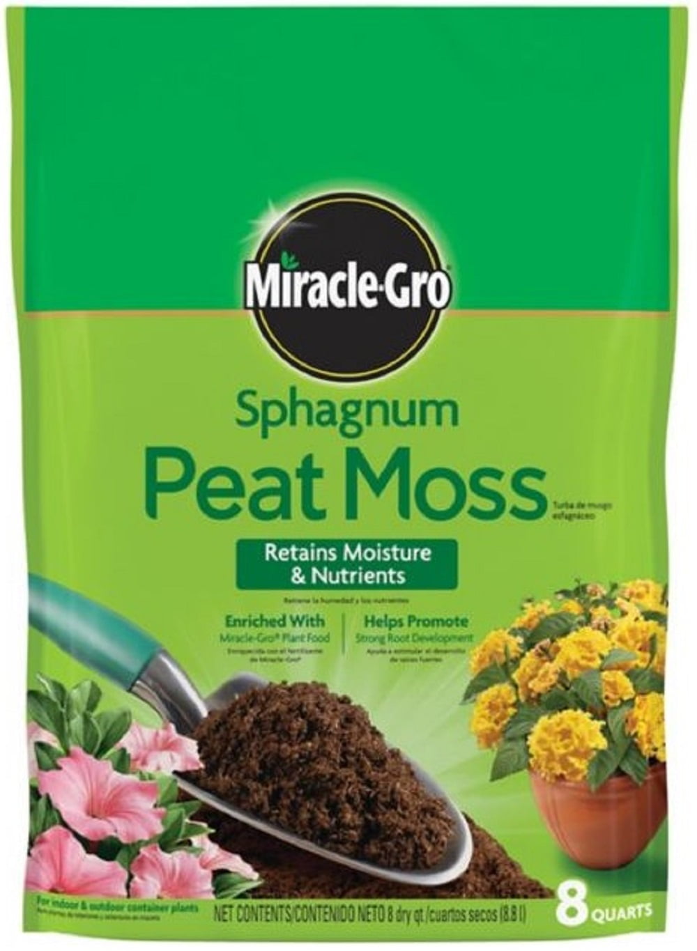 MiracleGro 85278430 Sphagnum Peat Moss 8qt