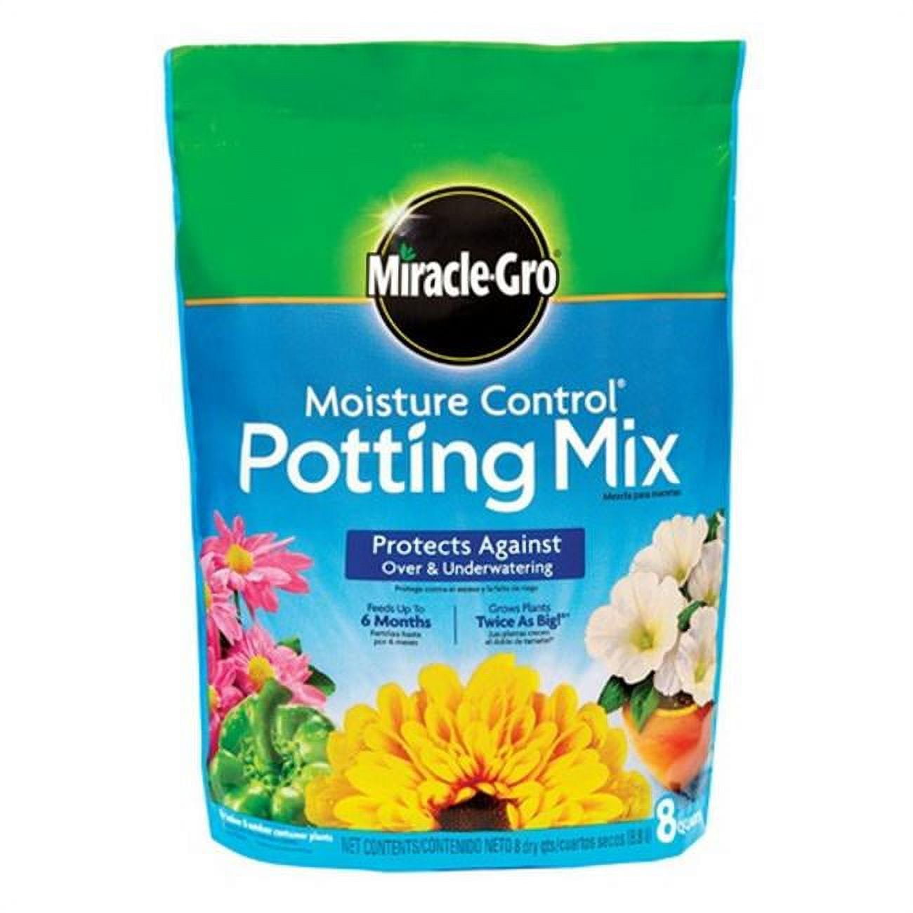 Miracle-Gro 8qt Moisture Control Potting Mix - Walmart.com