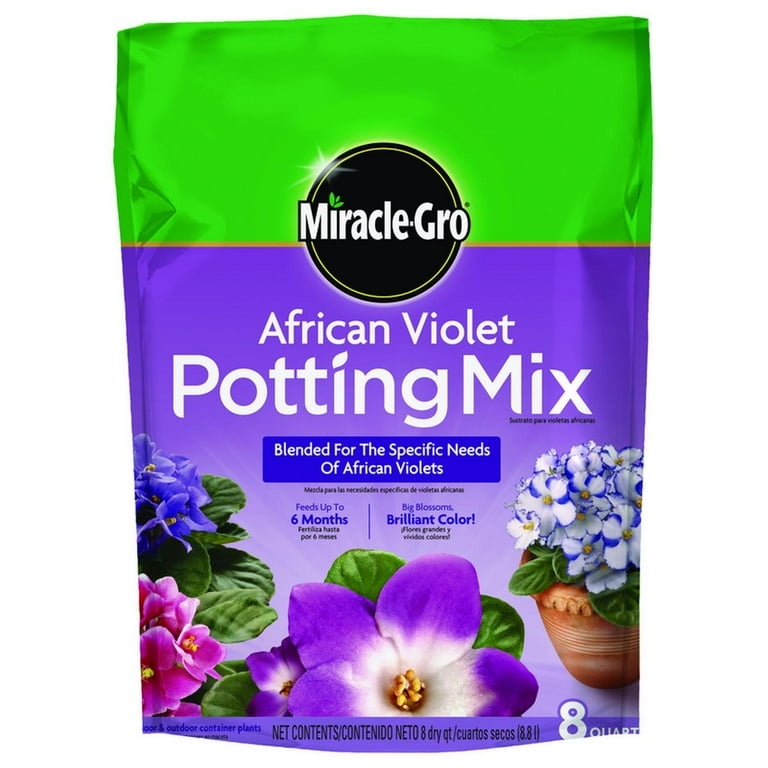 Miracle-Gro, Potting Mix, 8 qt, Flower Soil for Violets - Walmart.com