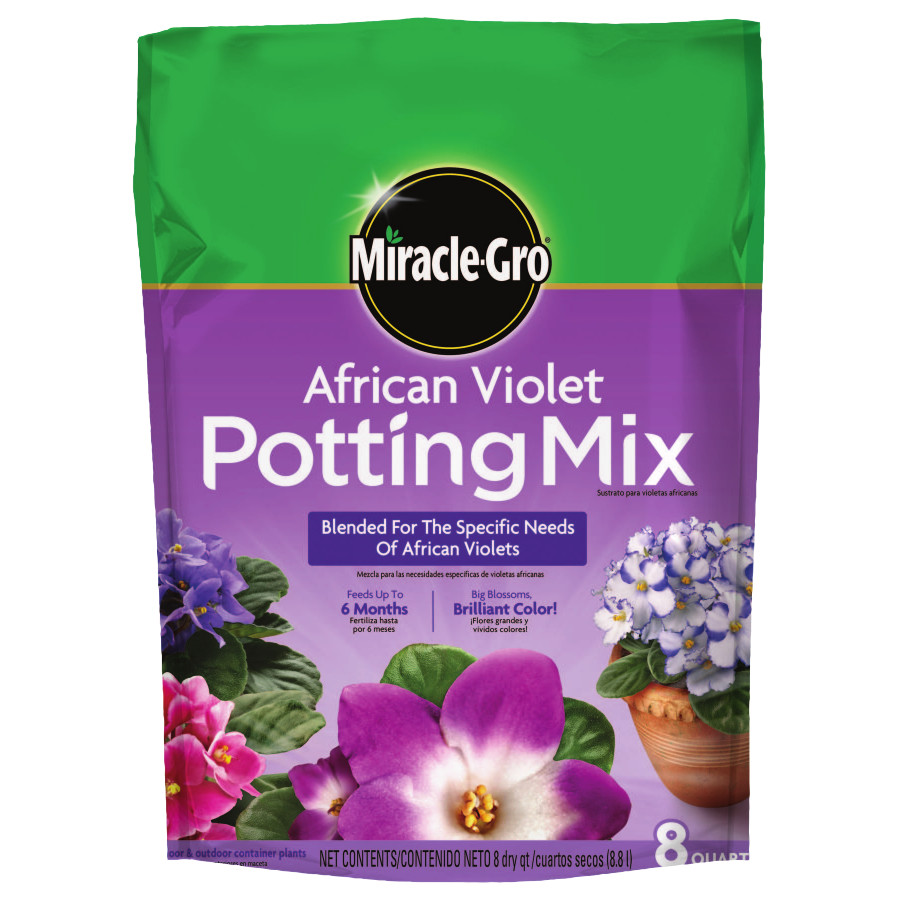 Miracle-Gro African Violet Potting Mix, 8 qt., Feeds for Up To 6 Months - image 1 of 2