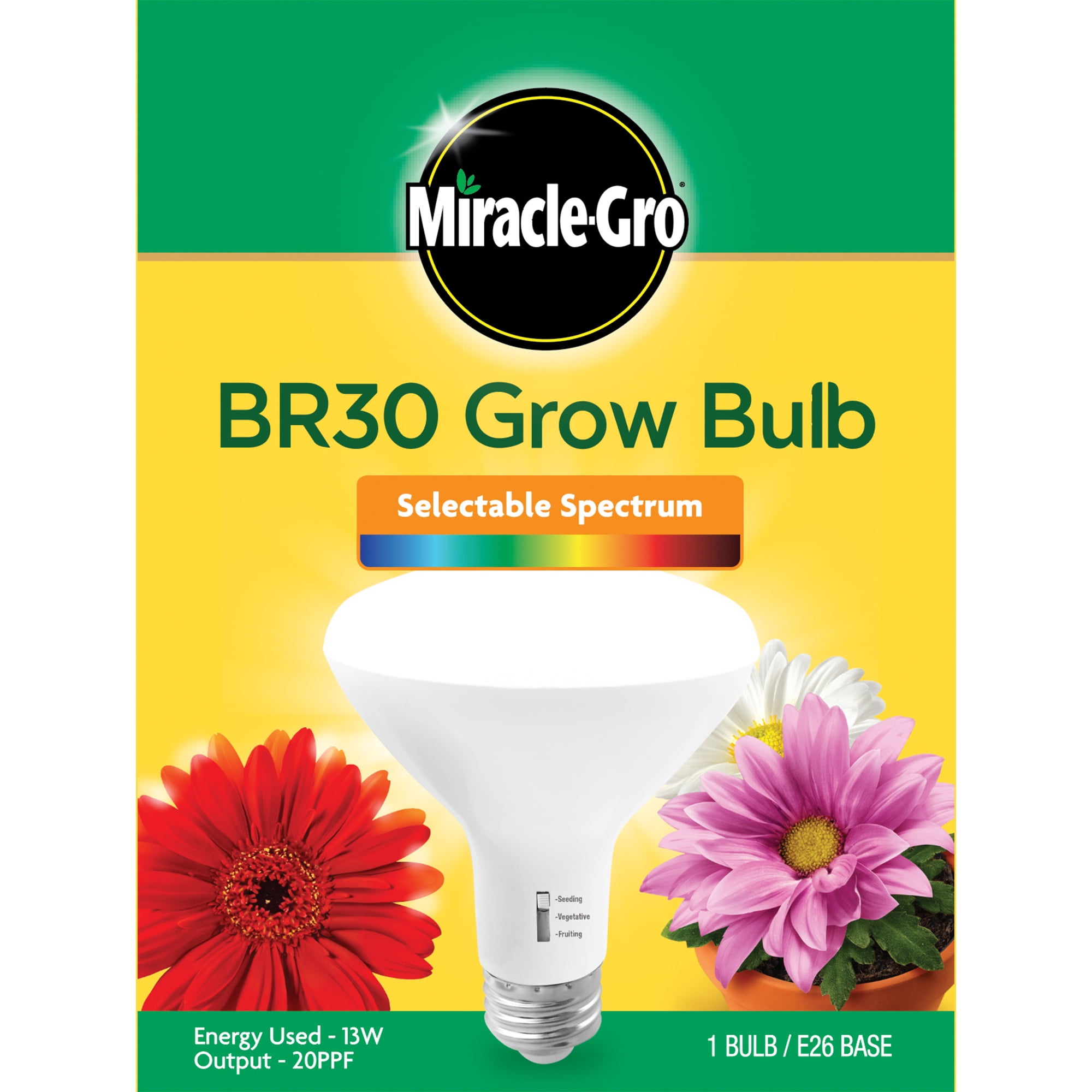 Miracle-Gro BR30 10W Grow Bulb - Walmart.com