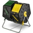 thumbnail image 1 of Miracle Gro Dual Chamber Compost Tumbler Outdoor Bin with Easy-Turn System, 2 Sliding Doors, Sturdy Steel Frame, All Season Composter , BPA-Free - Gardening Gloves included, 1 of 6