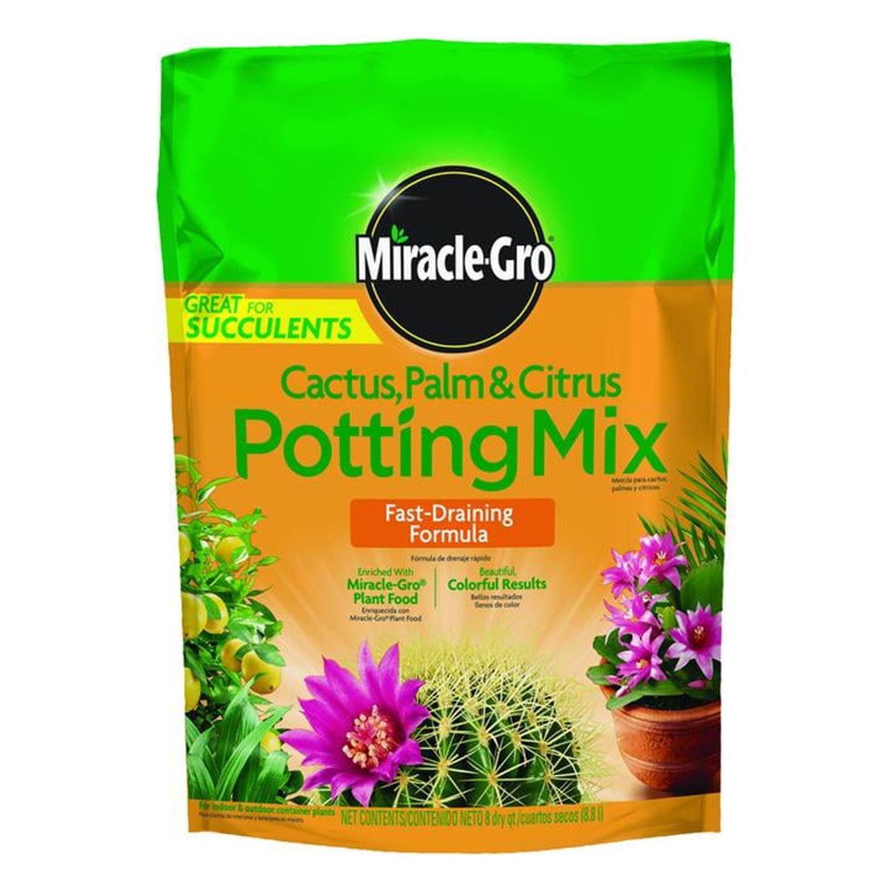 MiracleGro FastDraining Cactus Plant Soil, Succulent Palm and Citrus