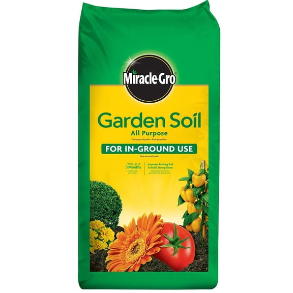 Miracle-Gro Garden Soil All Purpose, For In-Ground Use, Flowers and More, 2 cu. ft.
