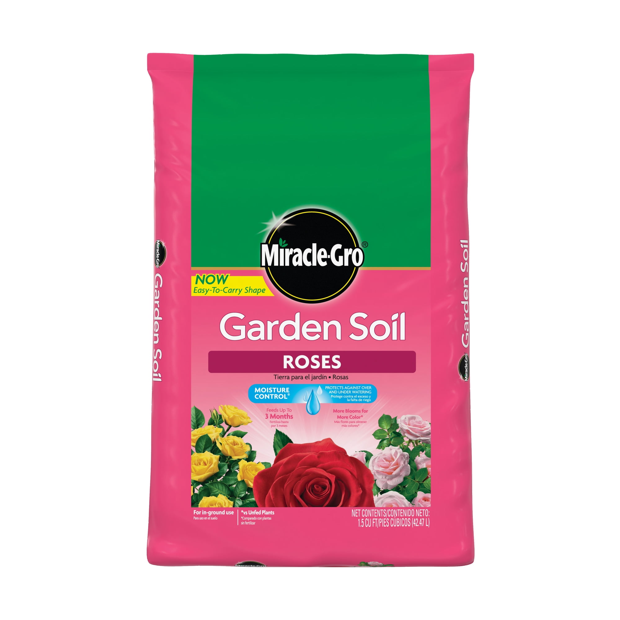 Miracle-Gro Garden Soil Roses, 1.5 cu. ft., Feeds Roses up to 3 Months